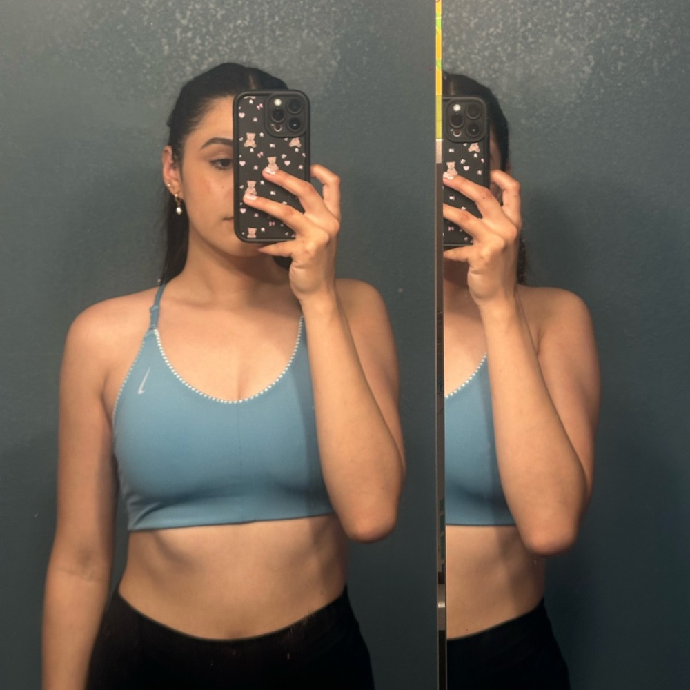 Baby blue Nike sports bra